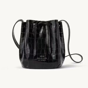 Chylak Mini Bucket Bag
“glossy black crocodile”